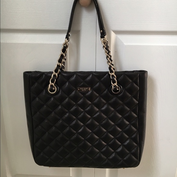 Kate spade black quilt tote