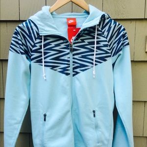 Nike Zip-up Sweater in Blue