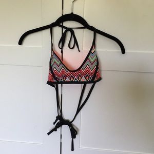 Women's tribal print bikini top