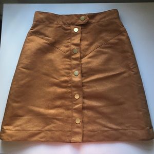 H&M Tan Suede Skirt, Size 2