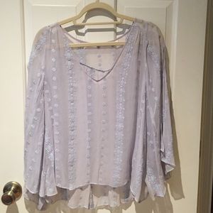 Zoa New York sheer lavender poncho