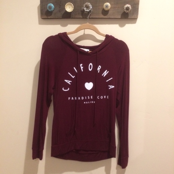 Burgundy hoodie