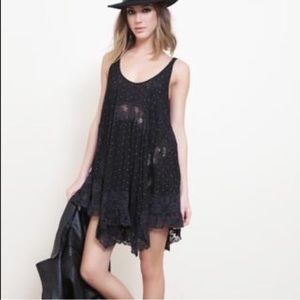 Black She Swings FP Lace Slip Dress NWOT