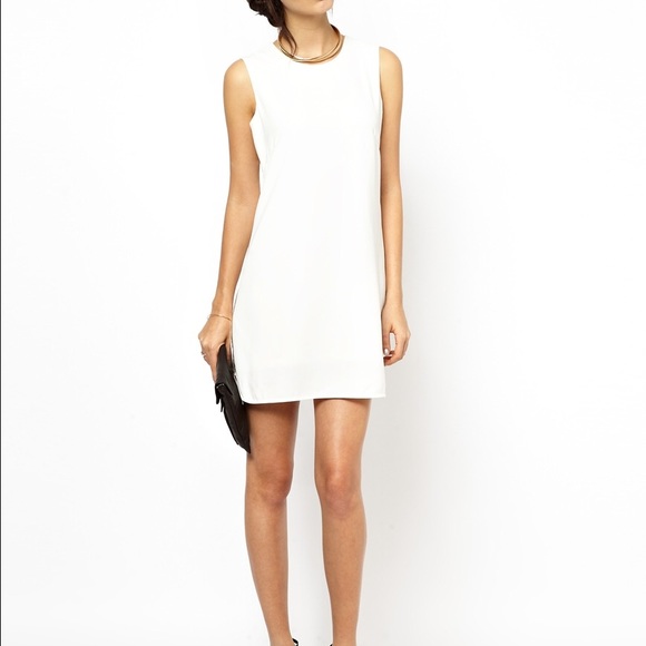 BCBGMAXAZRIA White Onyx Relaxed Sleeveless Dress - Picture 3 of 3