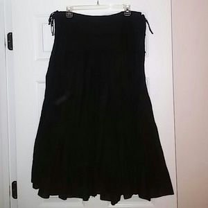 Black Ruffle skirt with lining inside length below