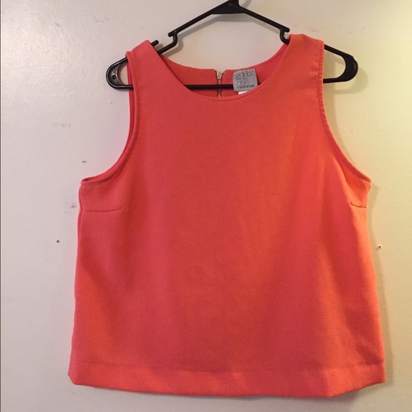 Coral/Peach Sleeveless Top