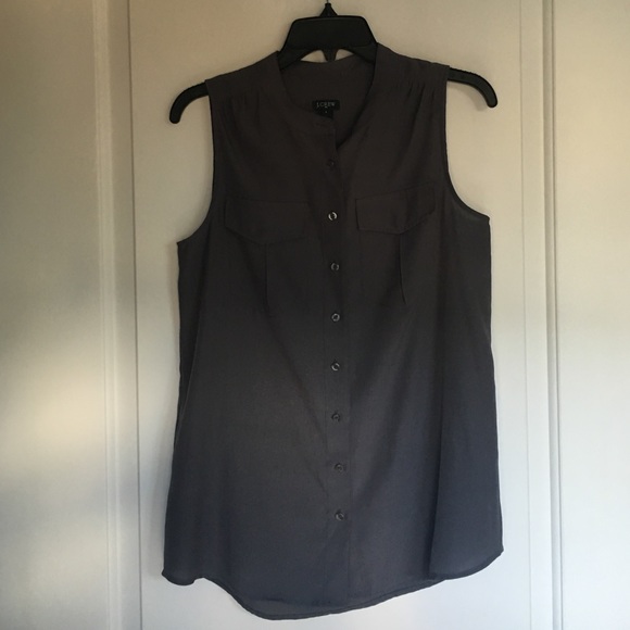 J. Crew sleeveless grey tunic