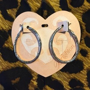 Brighton Silver Oval Hoop Earrings
