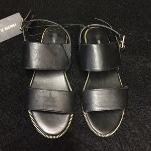 Forever 21 black strap sandals
