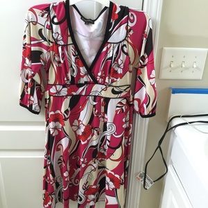 Floral dress with tie