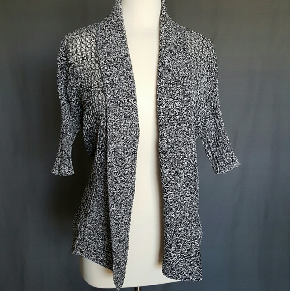 Express Sweaters - Express B&W Marled Sweater Cardigan
