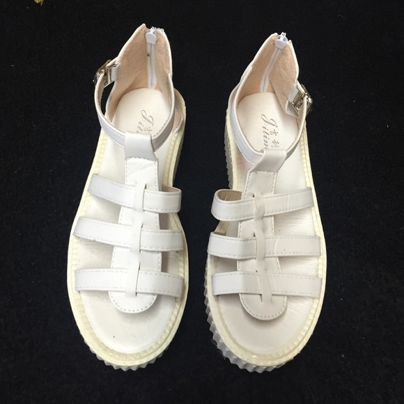 White creeper sandals