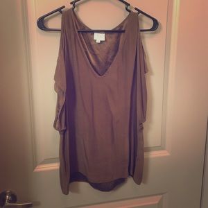 Silky Choclate Parker Blouse