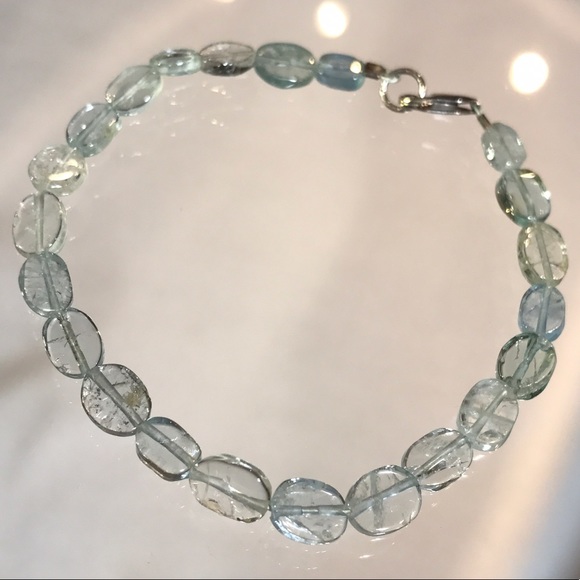 Natural Aquamarine Bracelet! March Birthstone! ❤️ - Picture 2 of 3