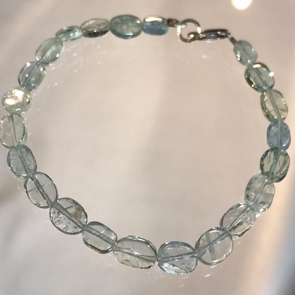 Natural Aquamarine Bracelet! March Birthstone! ❤️ - Picture 3 of 3