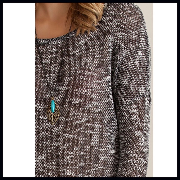 Crochet Lace Back Lightweight Sweater - Picture 4 of 4