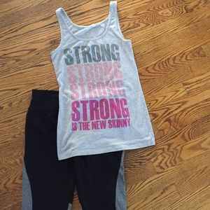 Strong is the New Skinny Workout Tank! Size L!
