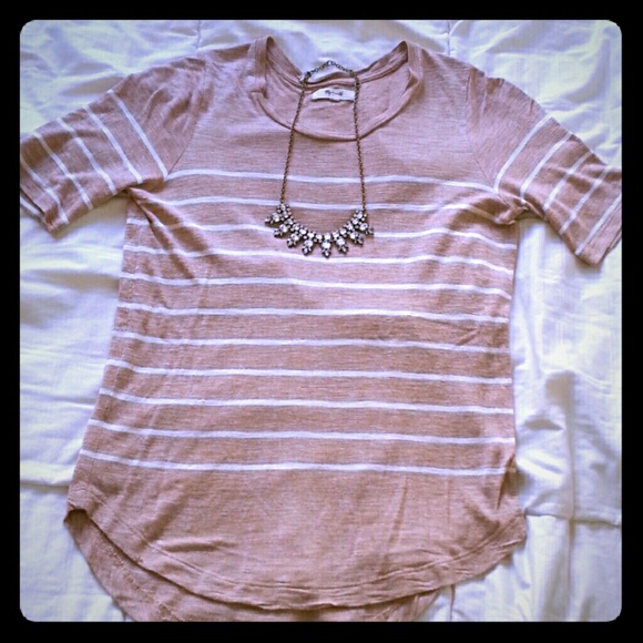 Striped Madewell tee.