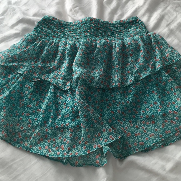 Blue floral skirt