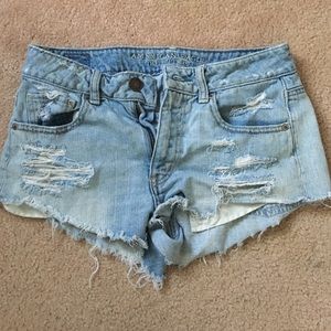 American eagle distressed shorts