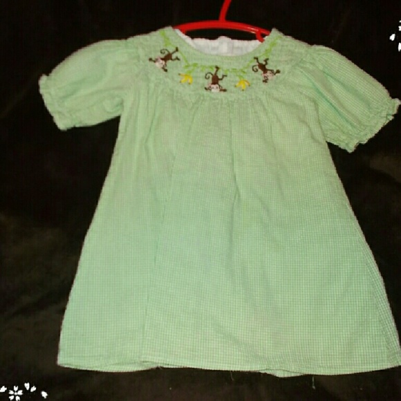 Toffee Apple smocked monkey dress