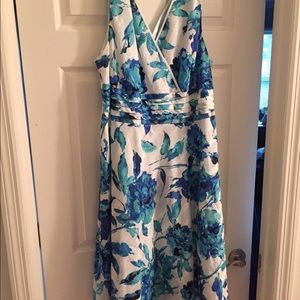 White and blue sundress Fashion Bug