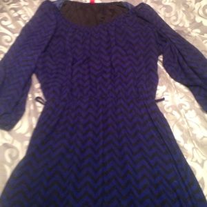 Chevron High Low Dress