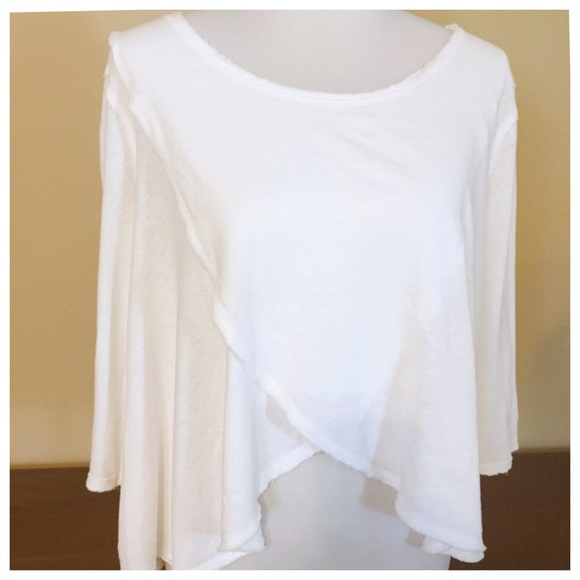 Free People Tops - Free People Wrap Cross Front Cotton Crop Top XS