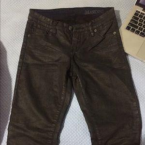 Blank NYC black faux leather jeans