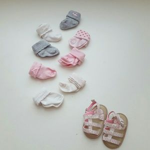 Baby girls socks w/ free sandals!