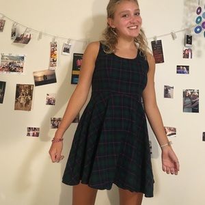 plaid schoolgirl dress