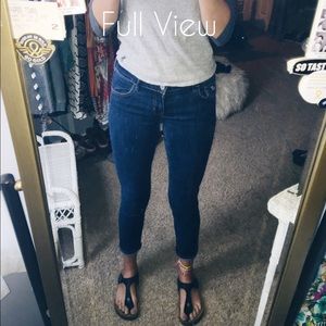Low Rise Dark Blue Denim Jeans