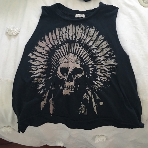 Brandy skull muscle tank