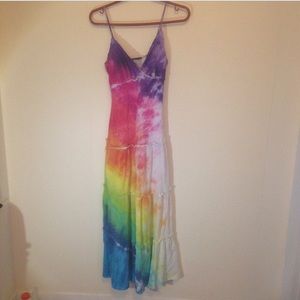 Rainbow tie-dye dress