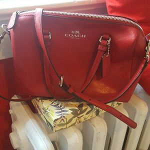 Red Coach Crossbody Bag