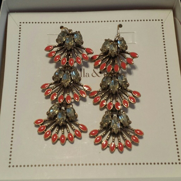 Stella & Dot Coral Cay Earrings