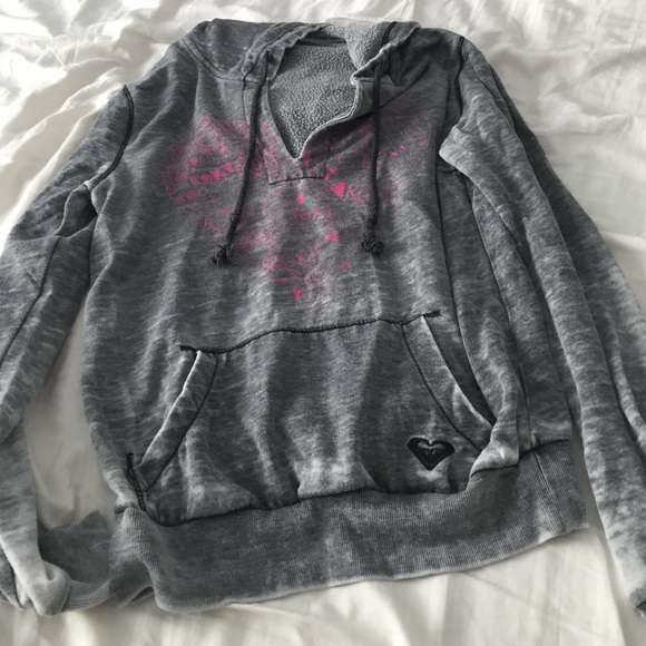 Fleece roxy v neck hoodie