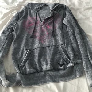 Fleece roxy v neck hoodie