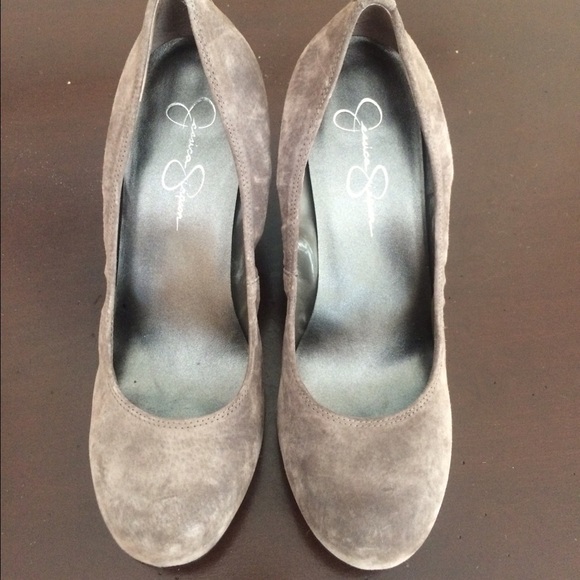 Jessica Simpson Grey Suede Wedges