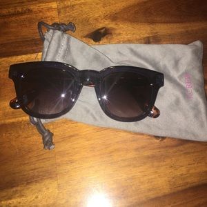 J Crew Tortoise Shell and Blue Frame Sunglasses