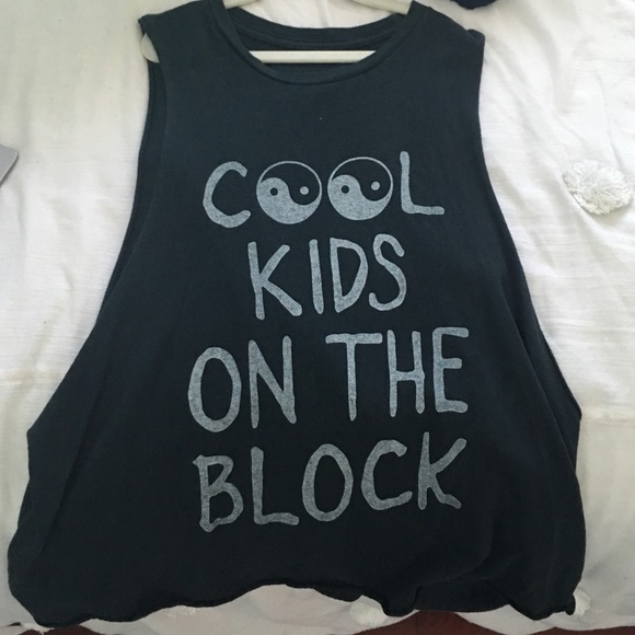 Black Brandy Melville "Cool Kids" Muscle Tank