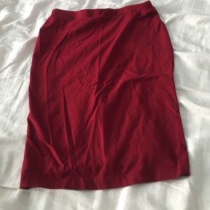 Maroon pencil skirt