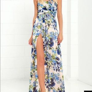 Beautiful Floral Strapless Maxi