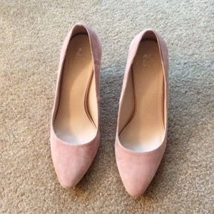 Soft Pink Suede VS Wedges