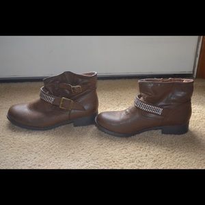 SO Faux Leather Ankle Boots Size 8