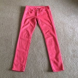 Bright Coral AE Skinny Jeans