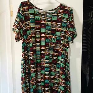 Lularoe CARLY cassettes dress!!! **RARE PRINT**