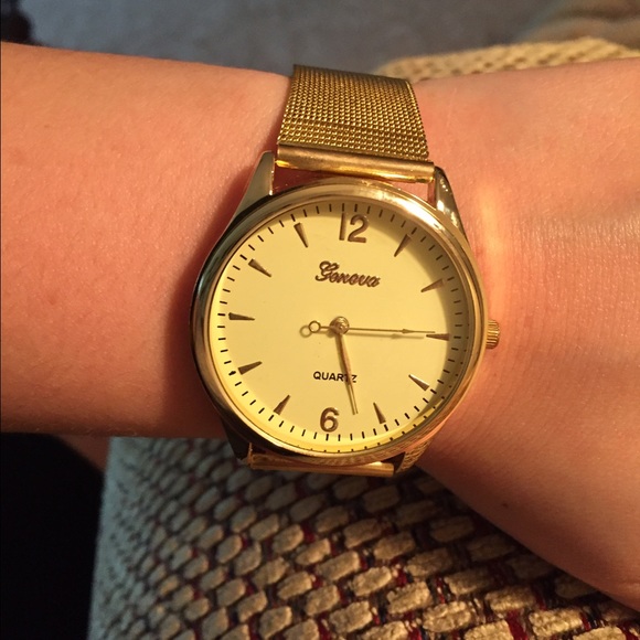 Geneva Platinum Accessories - Gold watch