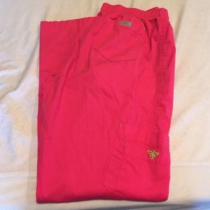 💟Med Couture Pink Scrub Bottoms EZ Flex Fit 💟