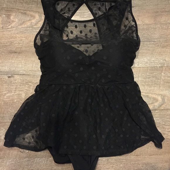 SALE:  Torrid Mesh Polka Dot One-Piece Swimsuit: 0